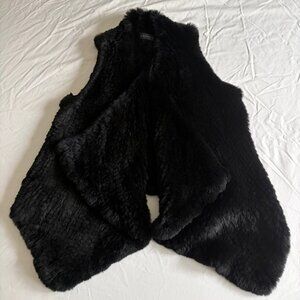 H Brand Audra Rabbit Fur Vest OS